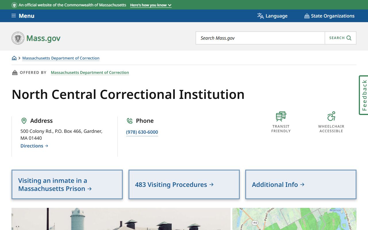North Central Correctional Institution state prison lookup and contact record